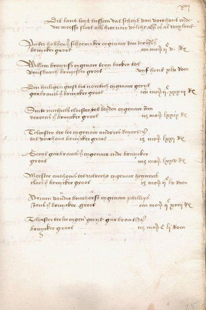 Fragment van meetverslag of morgenboek