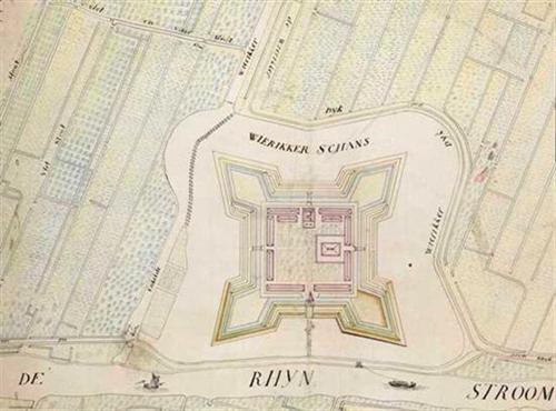 Kaart van het fort Wierickerschans