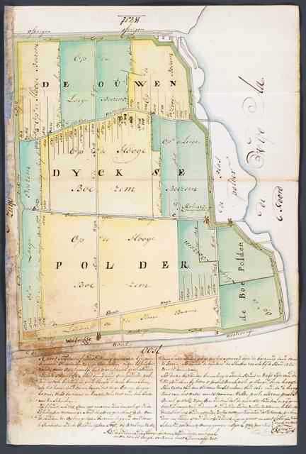 Kaart van de Oudendijkse en Boepolders