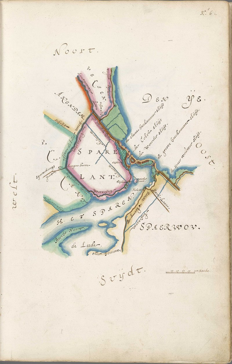 fragment van overzichtskaart van Spaarndam