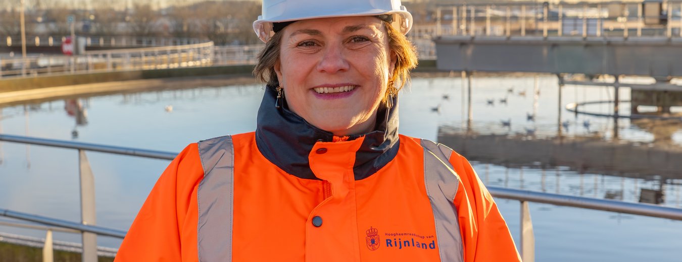 Noortje de Geus op de zuivering.