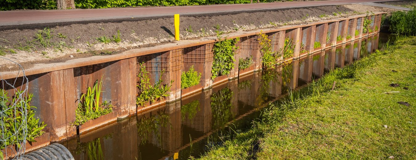 Damwand met ruimte voor groen