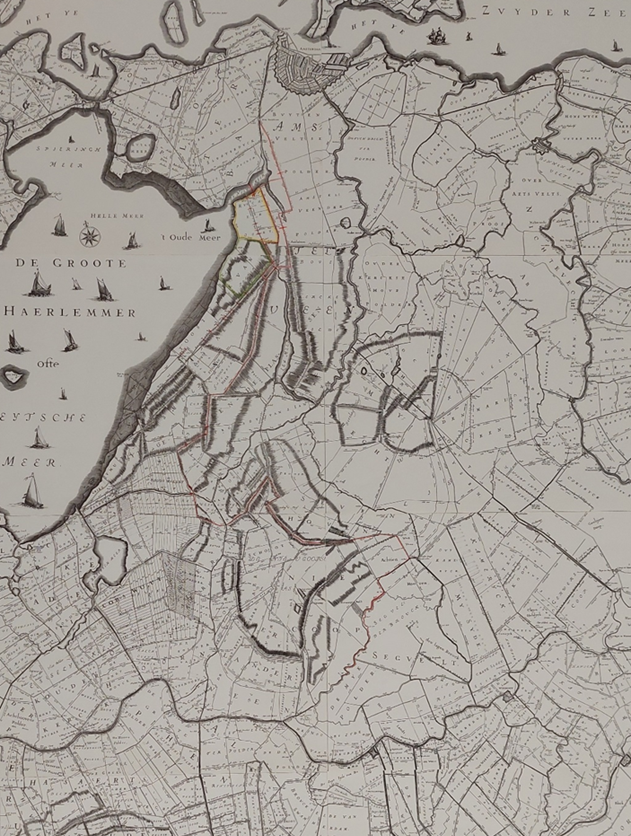 Oude overzichtskaart Rijnland