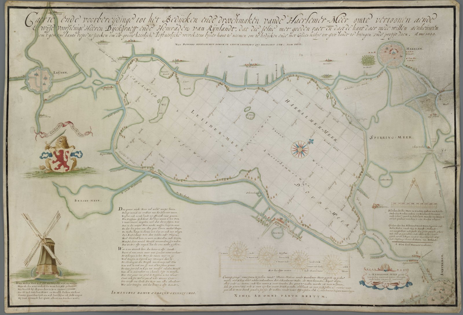 Caerte ende voorbereijdinge tot het bedijcken ende droochmaken vande Haerlemer-Meer