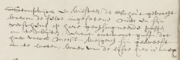 Fragment uit het verslag van de heemraadsbode C. van Cleij