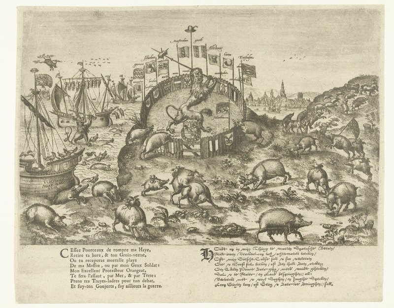 Houdt op in mijn tuin te wroeten Spaanse varkens