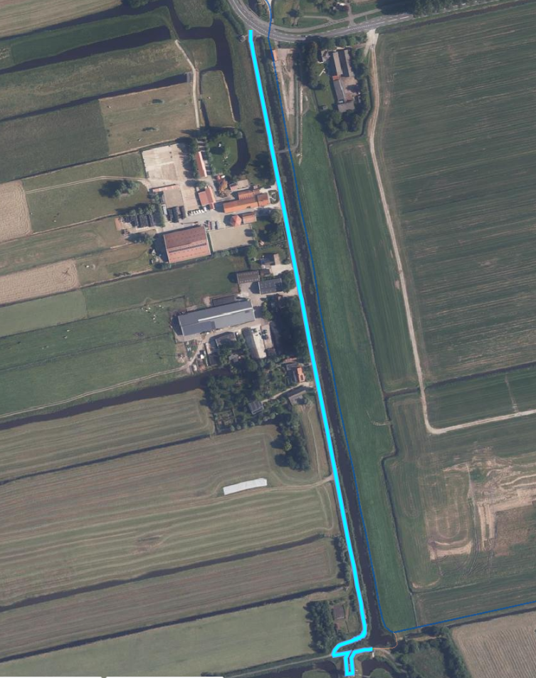 Ofwegen Woubrugge ligging