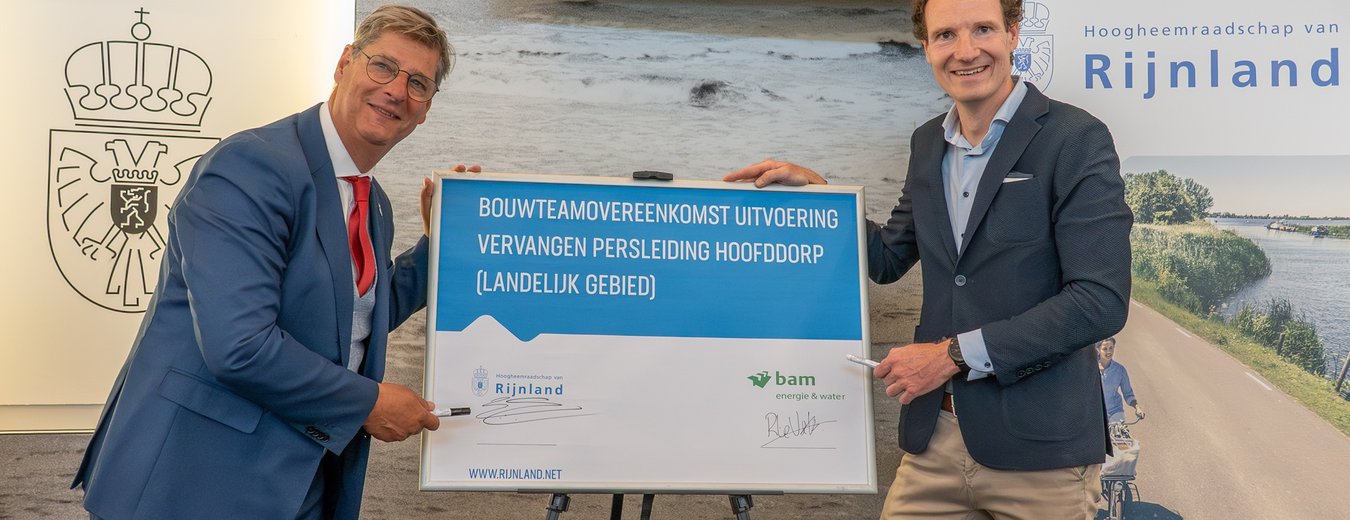 Ondertekening Persleiding Hoofddorp 7 juli