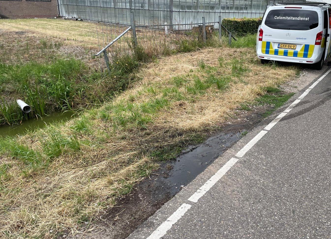 Persleidingbreuk Googermolenweg Oude Wetering