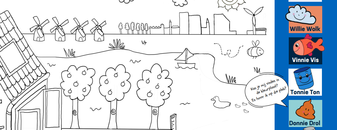 Kleurplaat Rijnlandse Mascottes