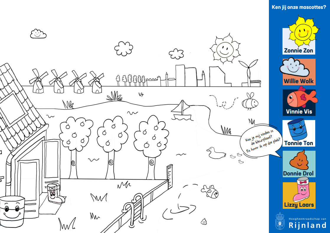 Rijnlandse Mascottes kleurplaat