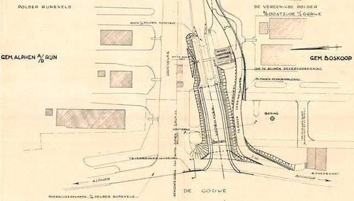 Situatieschets sluis Rijneveld