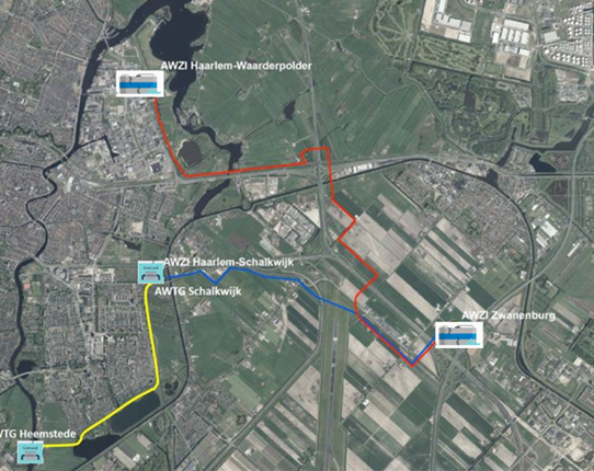 kaart leidingen aws zwanenburg
