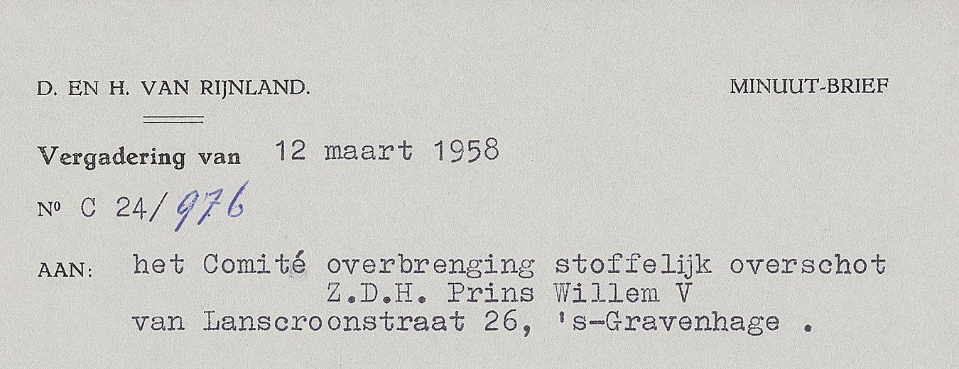 Detail uit de minuut